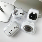 Sketch Some Cat Black AirPods Case_Matt