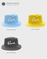 paragraph New cursive embroidery bucket hat 3color (6585430704246)
