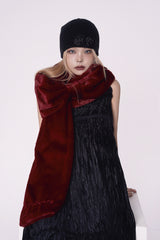 Ribbon Muffler_Wine Red