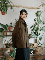 unisex suede jacket brown