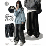 [Jogger, Wide 2] Drit Pony Line String Training Wide Pants
