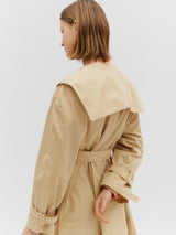 Sailor trench coat - Yellow beige (6682592215158)