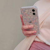 フラワースプラッシュジェリーハードアイフォンケース/Flower Splash Jelly Hard phone case