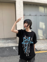トゥインクルスターレタリング半袖シャツ / Twinkle star lettering short-sleeved shirt