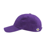 バックスモールフラワー刺繡ボールキャップ/Back Small Flower Embroidery Ball Cap