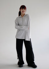 ワッフルアイレットカラーTシャツ/Waffle Eyelet Collar T-shirt (2color)