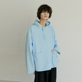 コットンフードアノラック / unisex cotton hood anorak sky blue