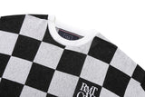 チェッカーボードニットトップス / CHECKER BOARD KNIT TOP_BLACK