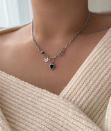 bru キッチブラックハートシックヒップネックレス/bru Kitchi Black Heart Chic Hip Necklace