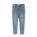 ハイスパンデックスデストロイドスキニージーンズ/HIGH SPANDEX DESTROYED LIGHT BLUE SKINNY JEAN [6060]