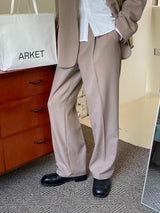 Autumn mute set up wide pants