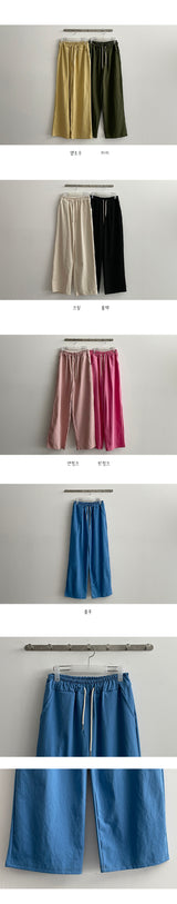 バイオウォッシュドコットンベンダブルワイドパンツ / Bio-washed cotton bendable wide pants