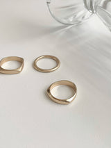 [3 set] modern volume layered ring set