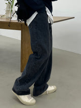 ナーブスノーブルーセミデニムパンツ / NERB SNOW BLUE SEMI DENIM PANTS(ONE COLOR)