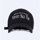 VIVRE SA VIE BALL CAP BLACK (6563458121846)