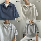 ヒアーズアレタリングカラーショートスリーブシャツ / Here's a lettering collar short-sleeved shirt