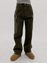 ワームカラーブラッシュドコットンパンツ/No.3071 Warm color brushed cotton Pants (6color)