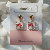 ザアンティークローズスクエアピアス / The Antique Rose Square Piercing