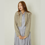 アズールショートカーディガン / Azure short cardigan (brown)