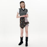 Tweed Crop Vest [Black] (6612243808374)