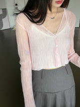 モルディサマーシースルークーリング長袖カーディガン / Moldy summer see-through cooling long-sleeved cardigan