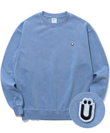 ロゴ ワッペン ピグメント スウェットシャツ ブルー / LOGO WAPPEN PIGMENT SWEATSHIRTS [BLUE] (4413982769270)