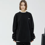 オーバーフィットスウェットシャツ/OVERFIT SWEAT SHIRT-BLACK