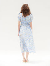 パフスリーブワンピース/JOLIE PUFF SLEEVES ONEPIECE_BLUE