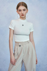 HIDE Piping Crop Top (1/2) (Ivory) (6570966483062)