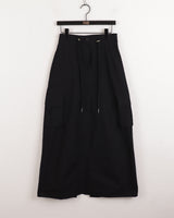 マイビーバンディングストリングコットンカーゴロングスカート / Mybi Banding String Cotton Cargo Long Skirt