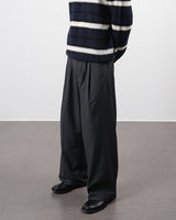 ダイアゴナルラインツータックワイドスラックス/diagonal line two tuck wide slacks 3color
