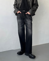 キャットブラシブラックジーンズ / TR2441 Cat brush black jeans (1 color)