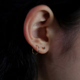 14Kゴールドボール3MMピアス/14K GOLD BALL 3MM EARRING_2COLOR (silicone clutch)