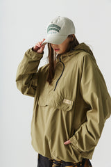 コージーフーデッドアノラックジャケット/BSR2223FWJK083 COZY HOODED ANORAK JACKET KHAKI