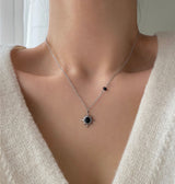 シーアシャインスターブラックユニークネックレス/shia Shine Star Black Unique Necklace