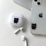 ブラック - ワン コジル サムキャット カップル AirPods Case_マット