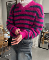 ワンダーVネックニット (3 color)