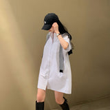 [Bellide made/Short, Long] キャンディ半袖シャツドレス