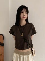 ポシカラーシャーリングポケットナイロンミディスカート / Poshi color shirring pocket nylon midi skirt