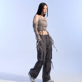 NYLON RIBON CARGO TROUSER (CHARCOAL)
