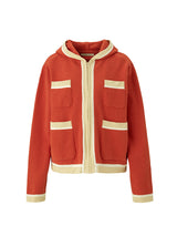 Color block hoody - Cherry tomato (6682589102198)