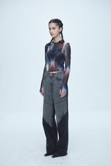 ハイパー ブラッシュ ウォッシング ワイド デニムパンツ / Hyper Brush Washing Wide Denim Pants Black