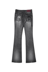 ROSE BOOTS CUT DENIM # BLACK