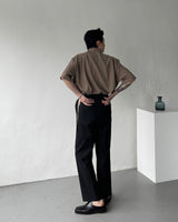 リネンバイオショートスリーブシャツ / UN275 Linen Bio Short-Sleeved Shirt (4 colors)