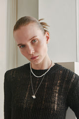グレーパールネックレス