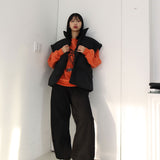 オーバーサイズフィットペディング / Oversize Fit Ki Padding Vest_Black
