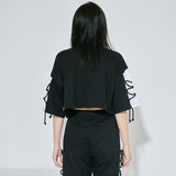 ストリングショートスリーブクロップTシャツ / (9068) XX String Short Sleeve Crop Tee