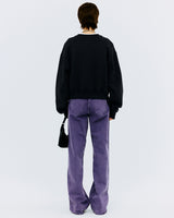 スプレーアーチロゴクロップスウェット/SPRAY ARCH LOGO CROP SWEATSHIRT-CHARCOAL