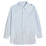 ペイントアートストライプシャツ / PAINT ART STRIPE SHIRT (4507718975606)