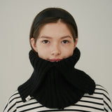 RIBBED NECK WARMER (BLACK) (6645945041014)
